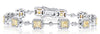 5.54CT WHITE & FANCY YELLOW DIAMOND 18KT WHITE GOLD BY THE YARD TENNIS BRACELET