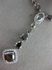 ESTATE LARGE GIA 15.17CT WHITE & CHOCOLATE FANCY DIAMOND 18K WHITE GOLD NECKLACE