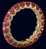 3.10CT AAA RUBY 14KT YELLOW GOLD 3D CLASSIC SHARED PRONG ETERNITY FUN LOVE RING