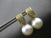 .43CT DIAMOND & AAA SOUTH SEA PEARL 18KT YELLOW GOLD MULTI ROW HANGING EARRINGS