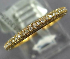 .46CT DIAMOND 18KT ROSE GOLD MULTI ROW 2.5mm 3/4 ETERNITY PAVE ANNIVERSARY RING