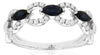 .77CT DIAMOND & AAA SAPPHIRE 14KT WHITE GOLD MARQUISE & ROUND LOVE KNOT FUN RING
