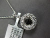 .53CT DIAMOND 18KT WHITE GOLD 3D ROUND HALO 4 PRONG SEMI MOUNT FLOATING PENDANT