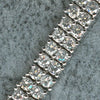 ESTATE WIDE 3.0CT DIAMOND 14KT WHITE GOLD 3D CLASSIC ROUND 2 ROW TENNIS BRACELET