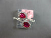WIDE 1.07CT DIAMOND & AAA RUBY 14K WHITE GOLD OVAL & ROUND CRISS CROSS LOVE RING
