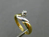 ESTATE .15CT DIAMOND 18KT WHITE & YELLOW GOLD SOLITAIRE ENGAGEMENT RING #3204