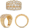 ESTATE LARGE 1.53CT DIAMOND 14KT YELLOW GOLD MULTI ROW INFINITY ANNIVERSARY RING