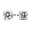 ESTATE .40CT DIAMOND 14KT WHITE GOLD 3D CLASSIC ROUND SOLITAIRE STUD EARRINGS
