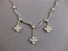 ESTATE 1.0CT DIAMOND 14KT WHITE GOLD BY THE YARD FLOWER CHANDELIER LOVE NECKLACE