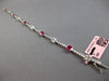 3.88CT DIAMOND & AAA RUBY 14KT WHITE GOLD OVAL ROUND & BAGUETTE TENNIS BRACELET