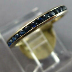 .52CT AAA SAPPHIRE 14KT YELLOW GOLD CLASSIC 2.5MM SEMI ETERNITY ANNIVERSARY RING