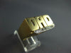 ESTATE LARGE .12CT DIAMOND 14KT WHITE AND YELLOW GOLD DAD MEN RING