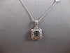 1CT DIAMOND & AAA SAPPHIRE 18KT WHITE GOLD ROUND BY THE YARD SQUARE LOVE PENDANT