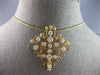 ANTIQUE EXTRA LARGE 1.80CT OLD MINE DIAMOND 14K YELLOW GOLD BROOCH PENDANT 27830