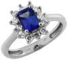 Estate 1.53Ct Diamond & AAA Tanzanite 14Kt White Gold 3D Classic Flower Engagement Ring