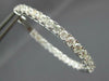 ESTATE SMALL. 95CT DIAMOND 14K WHITE GOLD 2.5MM INSIDE OUT HOOP HANGING EARRINGS