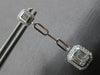 .62CT DIAMOND 14K WHITE GOLD 3D ROUND & BAGUETTE SQUARE OCTAGON HANGING EARRINGS