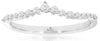 .16CT DIAMOND 14KT WHITE GOLD CLASSIC ROUND GRADUATING V SHAPE ANNIVERSARY RING