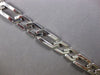 ESTATE LONG 14KT WHITE GOLD 3D CLASSIC SOLID HEXAGON MENS BRACELET