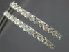 EXTRA LARGE 5.0CT DIAMOND 14KT WHITE GOLD 3MM INSIDE OUT HOOP HANGING EARRINGS