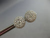 ESTATE .85CT DIAMOND 14KT WHITE GOLD 3D CLASSIC ROUND CLUSTER HALO STUD EARRINGS
