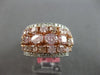 ESTATE LARGE 5.31CT WHITE & PINK DIAMOND 18KT WHITE & ROSE GOLD ANNIVERSARY RING