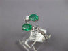 1.19CT DIAMOND & AAA EMERALD 14KT WHITE GOLD 3D OVAL ROUND & BAGUETTE SNAKE RING
