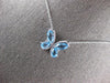 2.65CT DIAMOND & AAA BLUE TOPAZ 14KT WHITE GOLD MULTI SHAPE BUTTERFLY NECKLACE