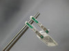 .53CT DIAMOND & AAA EMERALD 18K WHITE GOLD FILIGREE OVAL HUGGIE HANGING EARRINGS