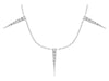 .15CT DIAMOND 14KT WHITE GOLD ROUND GRADUATING TRIANGULAR BY THE YARD NECKLACE