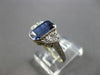 1.84CT OLD MINE DIAMOND & AAA SAPPHIRE 14K 2 TONE GOLD 3D ENGAGEMENT RING #27941