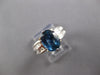 4.92CT DIAMOND & AAA CEYLON SAPPHIRE 14KT WHITE GOLD OVAL ENGAGEMENT RING #27221