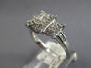 WIDE .50CT DIAMOND 14K WHITE GOLD PRINCESS & ROUND PAST PRESENT FUTURE LOVE RING