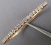 3CT DIAMOND 14KT ROSE GOLD 3D CLASSIC 3MM SEMI ETERNITY FLEXIBLE BANGLE BRACELET