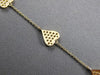.51CT DIAMOND 14K YELLOW GOLD MULTI HEART BY THE YARD ADJUSTABLE TENNIS BRACELET