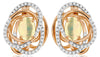 1.3CT DIAMOND & AAA OPAL 14KT ROSE GOLD 3D OVAL & ROUND MULTI LOVE KNOT EARRINGS