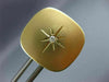 ESTATE LARGE .06CT DIAMOND 14KT YELLOW GOLD 3D STAR SNOW FLAKE SQUARE CUFF LINKS