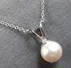 ESTATE AAA SOUTH SEA PEARL 14KT WHITE GOLD 3D CLASSIC 6.5MM FLOATING PENDANT