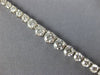ESTATE LARGE 10.37CT DIAMOND 18K WHITE GOLD 3 PRONG GRADUATING TENNIS NECKLACE