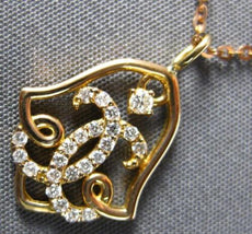 ESTATE .13CT DIAMOND 14KT ROSE GOLD 3D ROUND FILIGREE BELL FUN FLOATING PENDANT