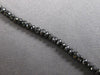 ESTATE 26.0CT BLACK DIAMOND 14KT WHITE GOLD ETERNITY TENNIS LOVE NECKLACE #27788