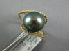 .45CT DIAMOND & AAA TAHITIAN PEARL 18KT YELLOW GOLD CRISS CROSS LOVE KNOT RING