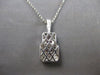 .76CT DIAMOND & AAA PINK SAPPHIRE 14KT WHITE GOLD DOUBLE SQUARE FLOATING PENDANT