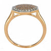 .47CT WHITE & PINK DIAMOND 18KT WHITE & ROSE GOLD OCTAGON FILGREE PAVE FUN RING