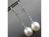 ESTATE LARGE. 35CT DIAMOND & AAA SOUTH SEA PEARL 18K WHITE GOLD ETOILE HANGING EARRINGS