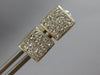 .64CT DIAMOND 14KT YELLOW GOLD 3D PRINCESS INVISIBLE SQUARE STUD EARRINGS #27564