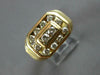 ESTATE .79CT DIAMOND 14KT YELLOW GOLD 3D CLASSIC CHANNEL OCTAGON MENS RING