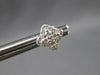 ESTATE .32CT DIAMOND 14KT WHITE GOLD 3D CLUSTER SQUARE FLOWER STUD EARRINGS