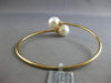 ESTATE .20CT DIAMOND & AAA SOUTH SEA PEARL 18KT YELLOW GOLD LOVE BANGLE BRACELET