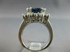 7.92CT DIAMOND & AAA SAPPHIRE 14KT WHITE GOLD SQUARE HALO ENGAGEMENT RING #27611